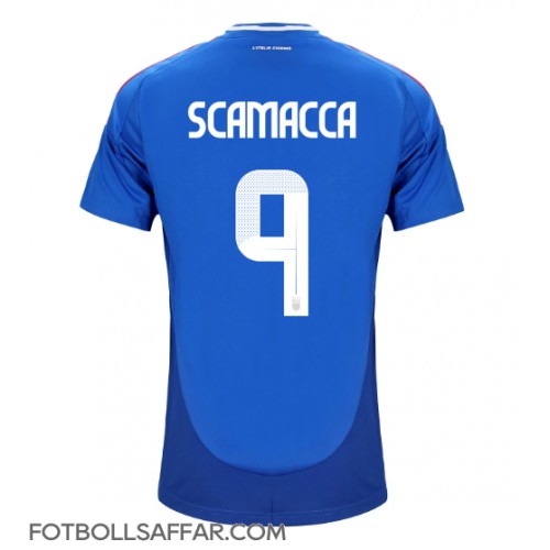 Italien Gianluca Scamacca #9 Hemmatröja EM 2024 Kortärmad